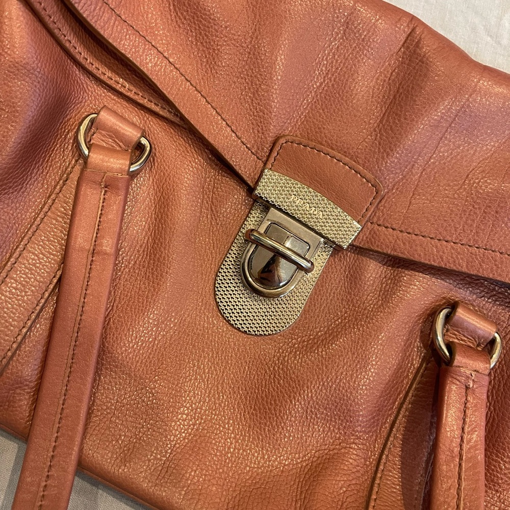 Prada Tan Leather Shoulder Bag - Picture 4 of 12